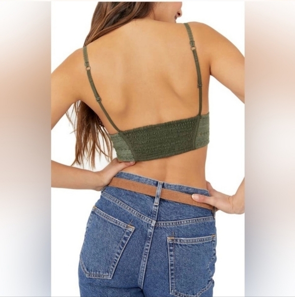 NWT Free People Another Weekend Longline in army combo - Picture 4 of 7